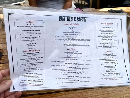 Menu photo 4 Le Garage Sausalito, CA Menu photo 4 Le Garage Sausalito, CA