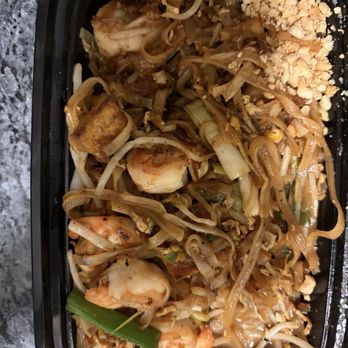 Thai Basil Restaurant - Pad Thai shrimp noodles (less half that was in my plate) . - Thai Near Me - Sunnyvale, California Thai Basil Restaurant - Pad Thai shrimp noodles (less half that was in my plate) . - Thai Near Me - Sunnyvale, California