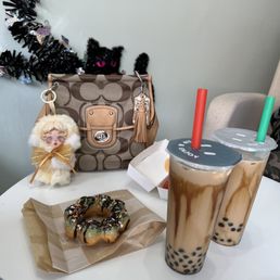 Yummy boba and mochi doughnut ! Cheese dog hidden oops! It was super yummy and fresh! Yummy boba and mochi doughnut ! Cheese dog hidden oops! It was super yummy and fresh!