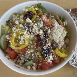 Rachel's Mediterranean Grill - Romaine Salad Bowl with Chicken Souvlaki