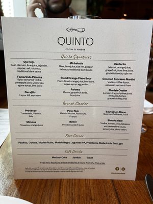 Menu photo 5 Quinto Miami, FL