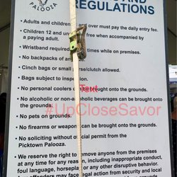 Rules and regulations posted 7/2022 #UpCloseSavor