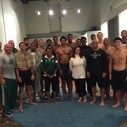 Pure Hot Yoga - EMU Mens Basketball Team in Yoga with us. Inspiring!!