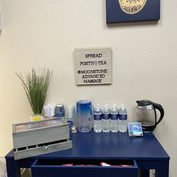 Moonstone Advanced Massage and Bodywork - Complimentary water, gummies, tea