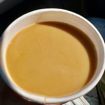 True Blue Coffee & Gelato - My hot Americano with cream cheese - Coffee & Tea Near Me - Dillon, Colorado