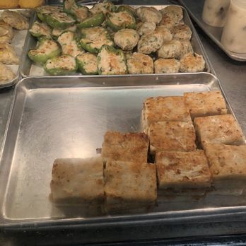 Ocean Island - Turnip Cake in the front. Not sure what's in the back. - Dim Sum Near Me - Monterey Park, California