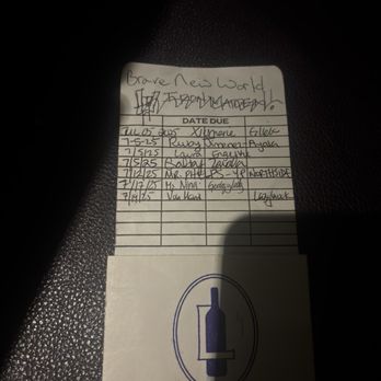 The Library - Bill comes in the library card - Wine Bars Near Me - Houston, Texas The Library - Bill comes in the library card - Wine Bars Near Me - Houston, Texas