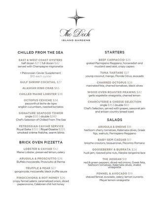 Menu photo 4 The Deck at Island Gardens Miami, FL Menu photo 4 The Deck at Island Gardens Miami, FL
