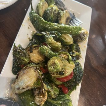 Hillside Fine Grill - Brussel sprouts and peppers - Steakhouses Near Me - Highland Village, Texas Hillside Fine Grill - Brussel sprouts and peppers - Steakhouses Near Me - Highland Village, Texas