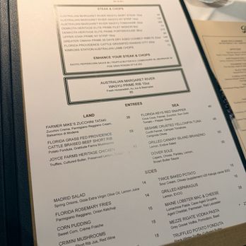 Daniel’s - Menu - Steakhouses Near Me - Coral Gables, Florida