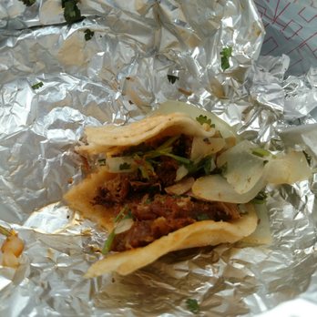 Taqueria Cedral - I forgot to get a good picture before I started chowing down! This is the El Pastor! - Food Trucks Near Me - Houston, Texas