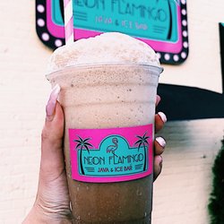 Neon Flamingo Java and Ice Bar