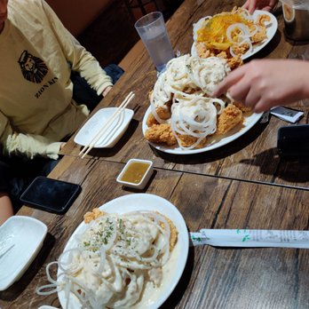 Choong Man Chicken - Whole Spicy Snow Onion Chicken, Curry chicken tenders, and regular Snow Onion Tenders - Korean Near Me - Duluth, Georgia