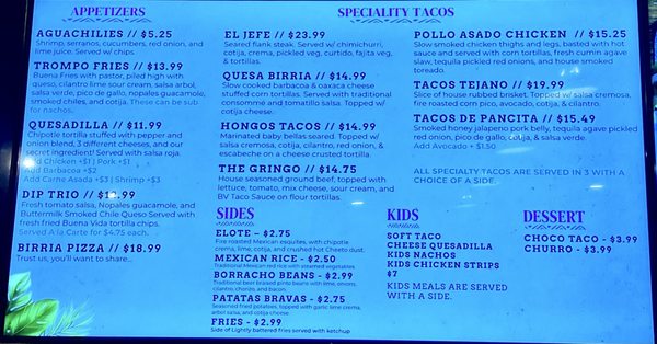 Menu photo 4 Buena Vida Fort Worth, TX