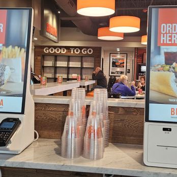 Buona Beef - a counter with two vending machines - Burgers Near Me - Kildeer, Illinois