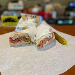 Booby's Carbondale - The Sheldo - salami, pepperoni, pepper jack cheese, onion, giardiniera, and brown mustard