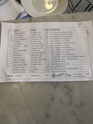 Menu photo 8 Neptune Oyster Boston, MA Menu photo 8 Neptune Oyster Boston, MA