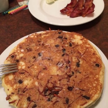 First Watch - Carrot cake pancakes (huge) and side of bacon. Bacon cooked perfectly. - Breakfast & Brunch Near Me - Sarasota, Florida First Watch - Carrot cake pancakes (huge) and side of bacon. Bacon cooked perfectly. - Breakfast & Brunch Near Me - Sarasota, Florida