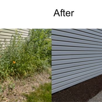 Adrian's Landscaping - The customer wanted the whole side cleaned up and placed down mulch afterwards of the cleaning. - Landscaping Near Me Adrian's Landscaping - The customer wanted the whole side cleaned up and placed down mulch afterwards of the cleaning. - Landscaping Near Me