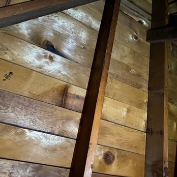 Gil's Roofing - Shows leak that's dripping onto ladder - Roofing Near Me - Oxnard, California Gil's Roofing - Shows leak that's dripping onto ladder - Roofing Near Me - Oxnard, California