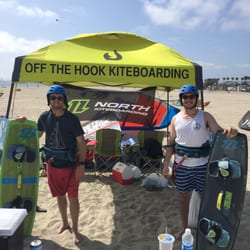 Off the Hook Kiteboarding - Brad and James finishing up their land lesson!