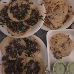 Carne Asada, Cabeza and Lengua Tacos all were horrible. Bland and boring! Only thing I would recommend is the Quesadilla.