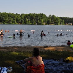 Wells State Park - Swimming area at the pond.  Small, and crowded in the afternoon