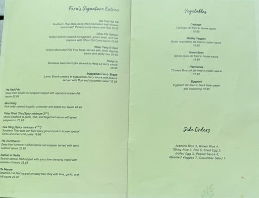 Menu photo 8 Fern Thai on Main Bellevue, WA