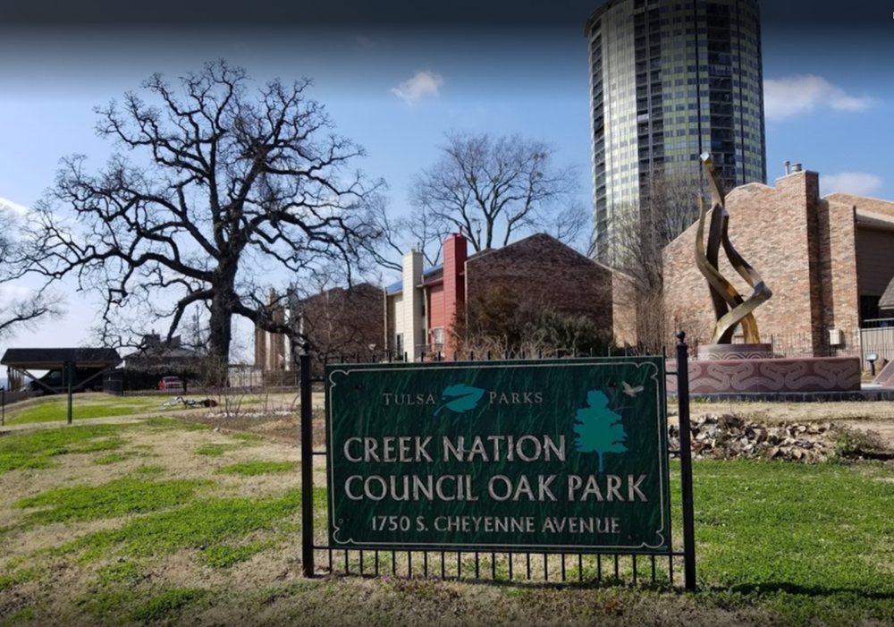 Creek Nation Council Oak Park Logo
