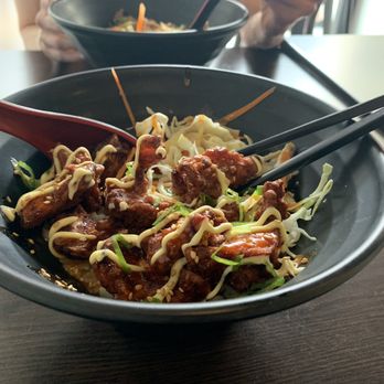 LeDon Donburi - a bowl of food with chopsticks - Japanese Near Me - Montreal, Quebec LeDon Donburi - a bowl of food with chopsticks - Japanese Near Me - Montreal, Quebec