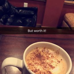 Woke up early but worth it! Had their pumpkin spice latte. Good stuff. Woke up early but worth it! Had their pumpkin spice latte. Good stuff.