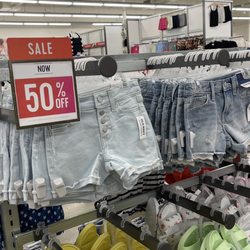 Old Navy - Bought Jean shorts from each section. Price would be $13 instead of $27. Sign is very visible to walk herself and see