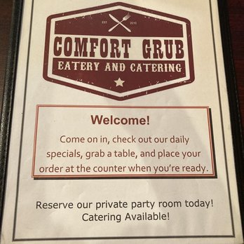Comfort Grub - Menu - New American Near Me - Murphy, North Carolina Comfort Grub - Menu - New American Near Me - Murphy, North Carolina