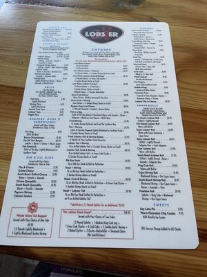 Menu photo 2 The Lobster Shack Miami Beach, FL Menu photo 2 The Lobster Shack Miami Beach, FL