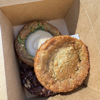 Republique - Brown butter oatmeal raisin cookie Pandan coconut white chocolate cookie Chocolate chewy walnut cookie - French Near Me - Los Angeles, California
