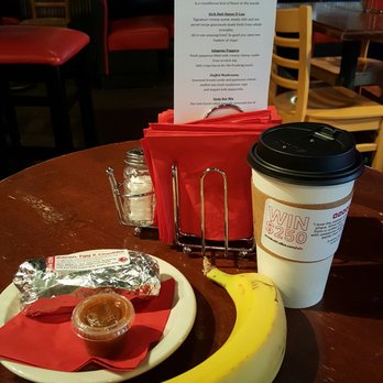 Kick Butt Coffee - Bacon, egg, and cheese taco and a banana- $4.50. Medium honey latte - $free.99 (cashed in a punch card) - Coffee & Tea Near Me - Austin, Texas Kick Butt Coffee - Bacon, egg, and cheese taco and a banana- $4.50. Medium honey latte - $free.99 (cashed in a punch card) - Coffee & Tea Near Me - Austin, Texas