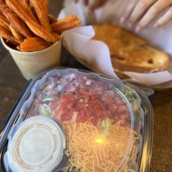 Grilled Cheese & Company - Sweet Potato Fries, House Salad, Crabby Melt