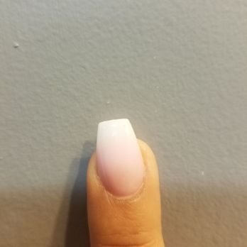 Tip2toe Nail Spa and Lashes - My nail is crooked. It was way worse but I made him even it out and this is the ending result.  Horrible! - Nail Salons Near Me - Norwalk, California