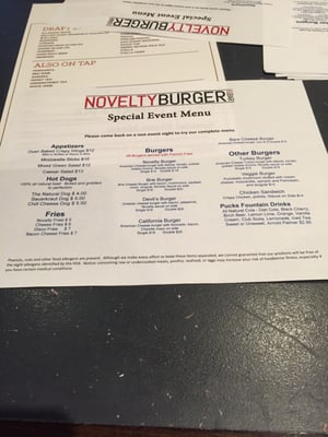 Menu photo 3 Novelty Burger and Bar Newark, NJ Menu photo 3 Novelty Burger and Bar Newark, NJ