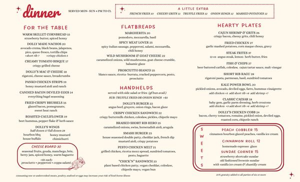 Menu photo 8 Dolly's New York, NY