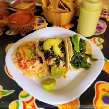 Mary's - There shrimp tacos were amazing. They are ftom right to left Olea's taco, Sayulita Taco, & Mary's Taco. - Mexican Near Me - Sayulita, NAY Mary's - There shrimp tacos were amazing. They are ftom right to left Olea's taco, Sayulita Taco, & Mary's Taco. - Mexican Near Me - Sayulita, NAY
