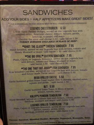 Menu photo 2 Legends Southside Bar Richmond, IN Menu photo 2 Legends Southside Bar Richmond, IN