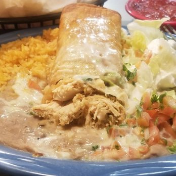 El Nopalito Grill - Absolutely delicious Chicken Enchilada.   Chicken fell apart.  Perfect rice!!! - Mexican Near Me - Miner, Missouri
