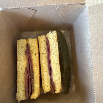 Yann Couvreur Cafè - Half of a pastrami sandwich with very little meat - Cafes Near Me - Miami, Florida Yann Couvreur Cafè - Half of a pastrami sandwich with very little meat - Cafes Near Me - Miami, Florida