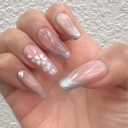 Gel x with cat eye polish and design Gel x with cat eye polish and design