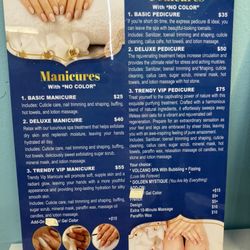 Trendy Nails - Services Menu (side 2 of 2)
