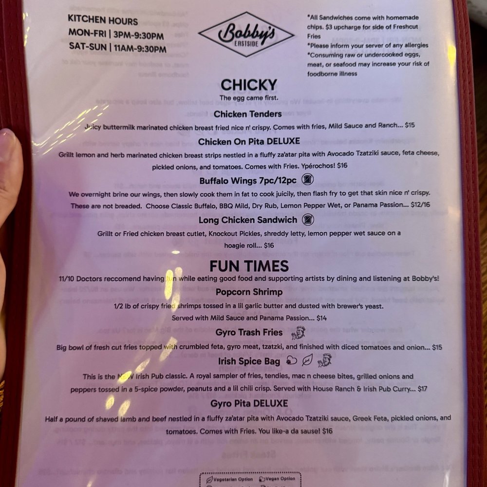 Bobby's Eastside - Food Menu - Bars Near Me - Forest Park, Illinois Bobby's Eastside - Food Menu - Bars Near Me - Forest Park, Illinois