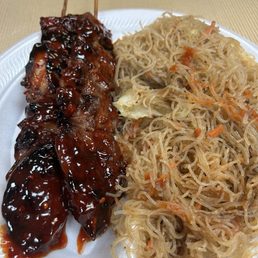 1 Spicy Huli Kabob and Pansit