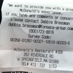 a receipt for a restaurant