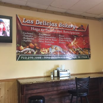 Las Delicias Bakery - a sign for the restaurant - Bakeries Near Me - Houston, Texas